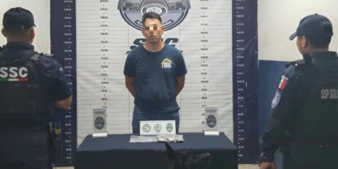 Capturan a presunto delincuente en Villas del Sol
