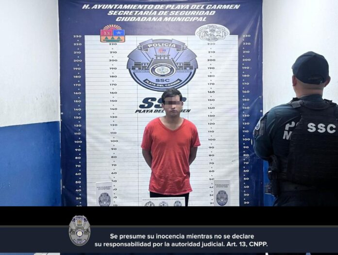 Detienen a sujeto por allanamiento de morada en Playa del Carmen